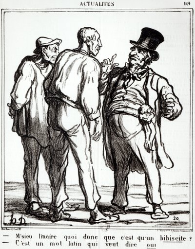 Cartoon about the plebiscite of 8th May 1870, from the Journal 